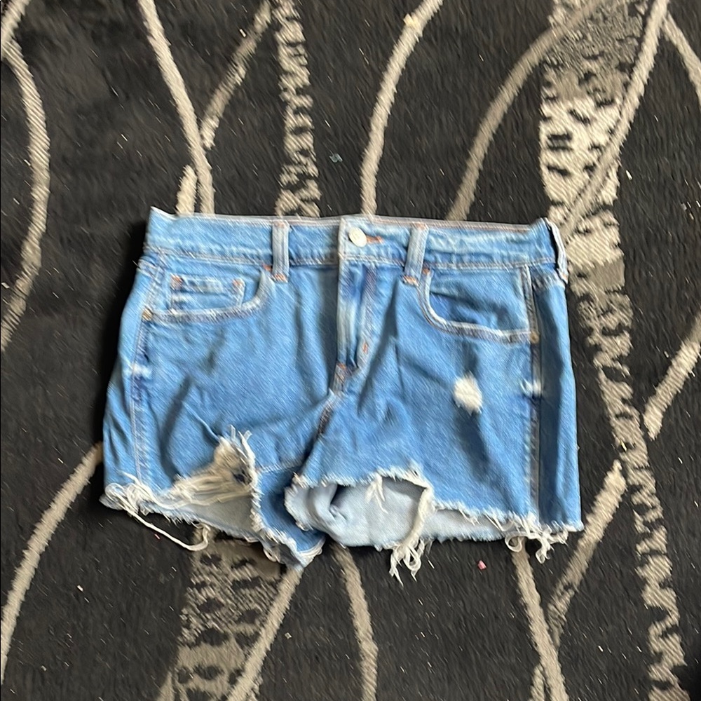Old Navy Blue Jean Shorts Distressed Cut-Off Hem